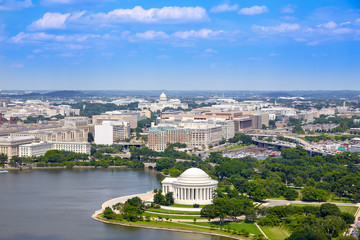 Washington DC aerial Thomas Jefferson Memorial - obrazy, fototapety, plakaty