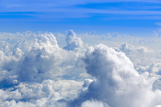 Cumulus sea of clouds view from aerial view © lunamarina