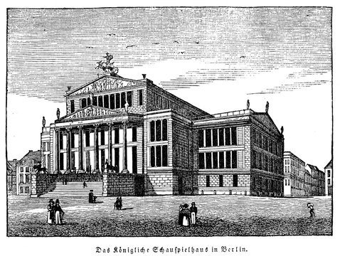 Konzerthaus Berlin (Königliches Schauspielhaus 1817–1870) (from Das Heller-Magazin, June 21, 1834) 