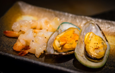 delicious japanese sea food steak