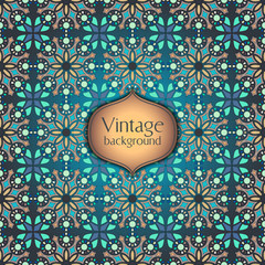 Abstract geometric retro seamless pattern. Vector background.