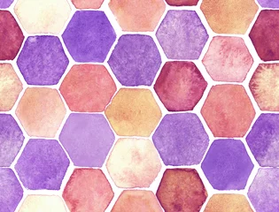 Behang Hexagon Zeshoek patroon