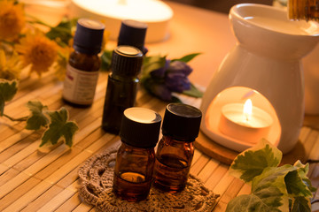 Obraz na płótnie Canvas essential oils for aromatherapy