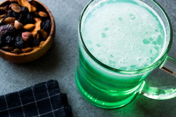Glass of Green Beer for St Patrick's Day