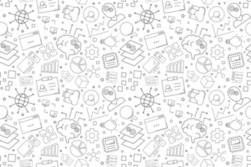 Vector Machine Learning pattern. Machine Learning seamless background