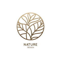 Naklejka premium Logo roślin tropikalnych
