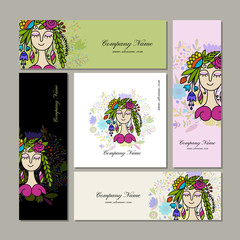 Banners design, floral fairy