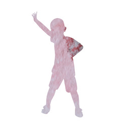 vector, silhouette of watercolor children