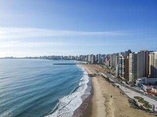 Praia de Iracema beach from above, Fortaleza, Ceara, Brazil