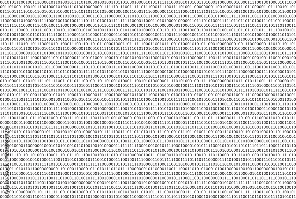 Wall mural Computer data by 0 and 1 on white background. Seamless pattern.