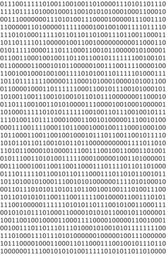Computer data by 0 and 1 on white background. Seamless pattern, vertical