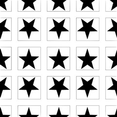 Seamless abstract pattern with a five-pointed stars