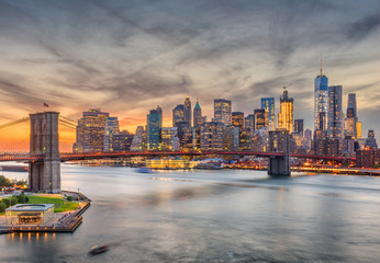 New York City Sunset Skyline