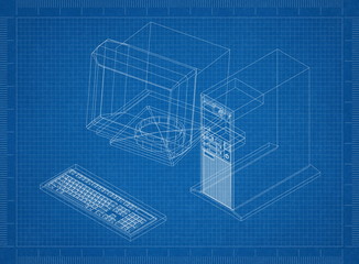Retro Computer Architect blueprint