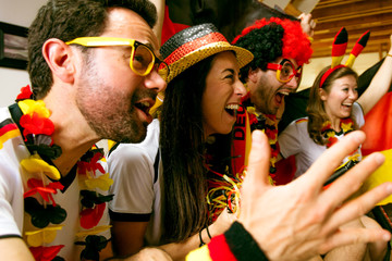 Deutsche Fußball Fans Jubeln