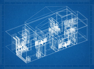 House architect design blueprint