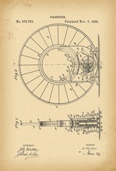 1896 Patent Velocipede Bicycle Unicycle archive history invention 