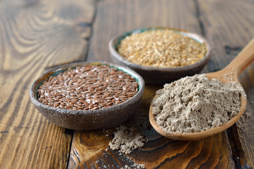 Organic linseed flour