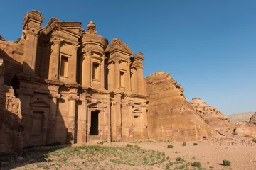 Foto op Plexiglas Facade of Monastery. Petra, Jordan © salajean