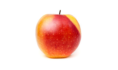 Red apple on white background