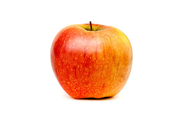 Red apple on white background