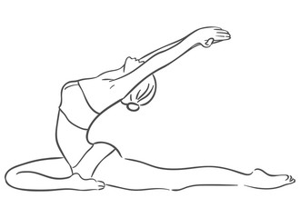 Yoga poses woman vector