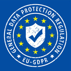 EU GDPR label illustration