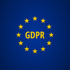 EU GDPR label illustration