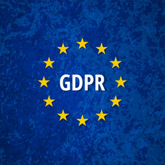 EU GDPR label illustration