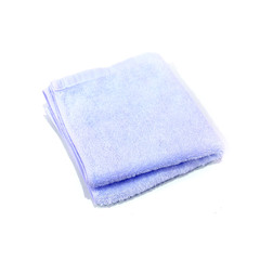 Purple Towel on White Background.
