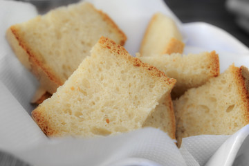 Close-up of sliced bread