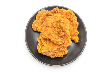 Naklejka na ściany i meble fried chicken meal (junk food and unhealthy food)