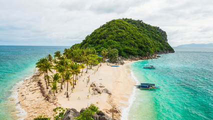View over one of the islands in Isla de Gigantes, Philippines
