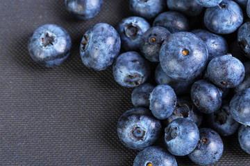 Freshly picked blueberries