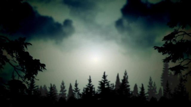 Bright flashes of intense 4K lightning in a night storm. For videos about serious weather, disasters, danger, science.  Slow motion looped animation