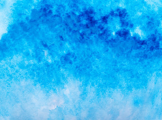 blue watercolor splash stroke background. by drawing