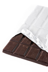  Chocolate bar isolated on white background
