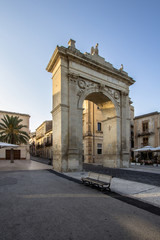 Fototapeta na wymiar Royal Gate in Noto, Sicily, Italy