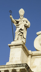 Obraz premium View of The Cathedral of Syracuse: The ancient Duomo di Siracusa is an UNESCO World Heritage Site, Sicily, Italy