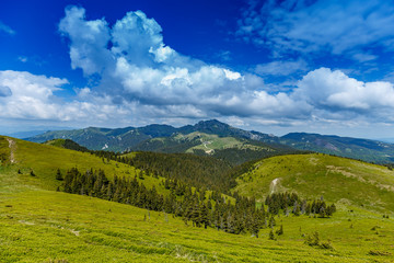 Fototapeta na wymiar Hiking trail in Ciucas Mountains