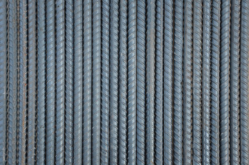 Steel rods background and texture