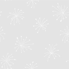Obraz premium White elements on gray background, abstract seamless pattern