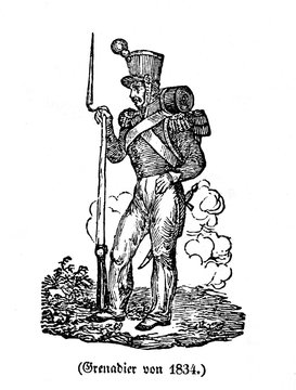 Grenadier, 1834 (from Das Heller-Magazin, March 29, 1834)
