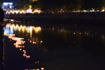 river of lotus lantern flowers