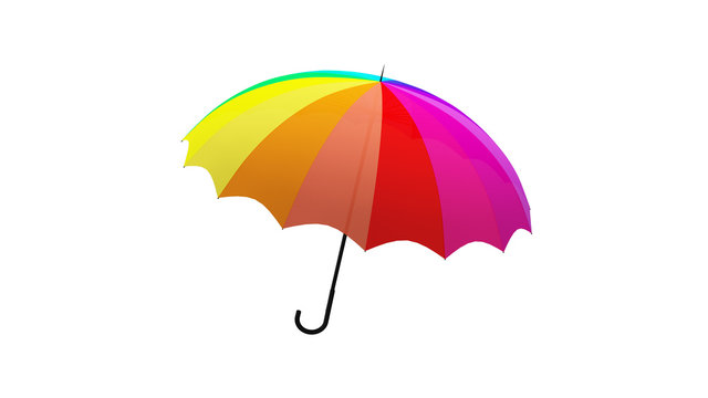 umbrella rotation animation 3d illustration render