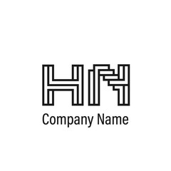 Initial Letter HN Logo Template Vector Design