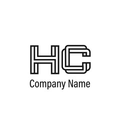 Initial Letter HC Logo Template Vector Design