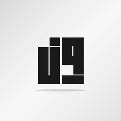 Initial Letter JQ Logo Template Vector Design