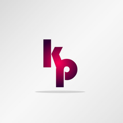 Initial Letter KP Logo Template Vector Design