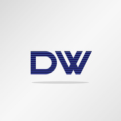 Initial Letter DW Logo Template Vector Design